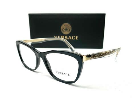 versace black and gold eyeglasses|black versace glasses women.